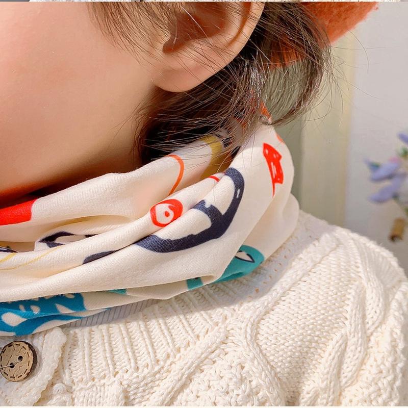 Product Introduction of Fashionable Soft and Skin Friendly 0-12years Winter Kids Scarf Breathable Dacron Cotton Children Warmer Neck Scarf Windproof Warm Baby Neckerchief Cute Scarf 11