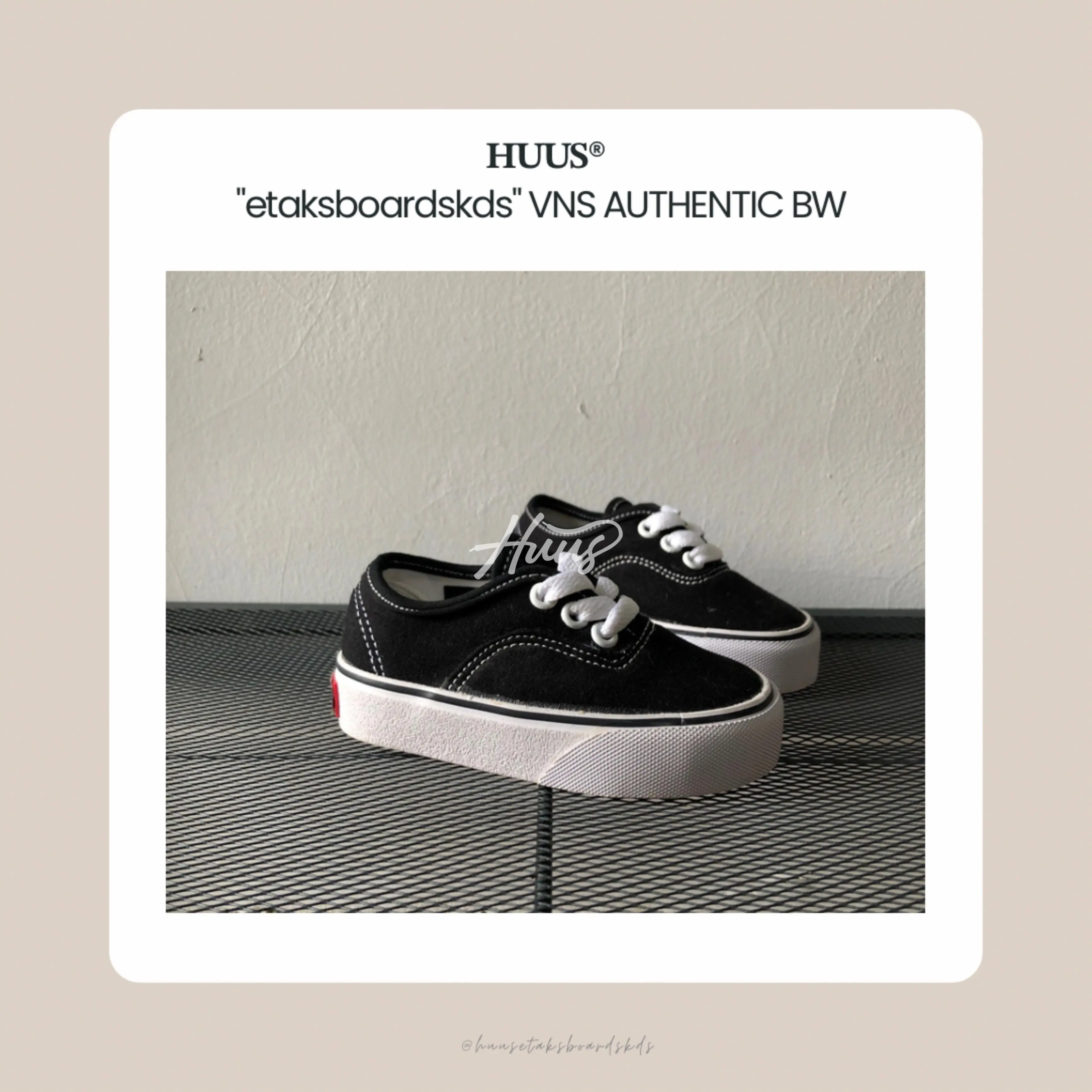 Sepatu Anak Laki Perempuan vns authentic clasic black white | premium Fashion