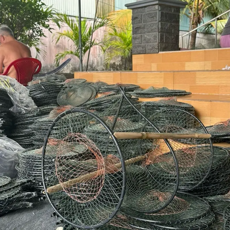 Combo 10 lờ cá 30x52 ( lưới thái màu xanh rong ) 4