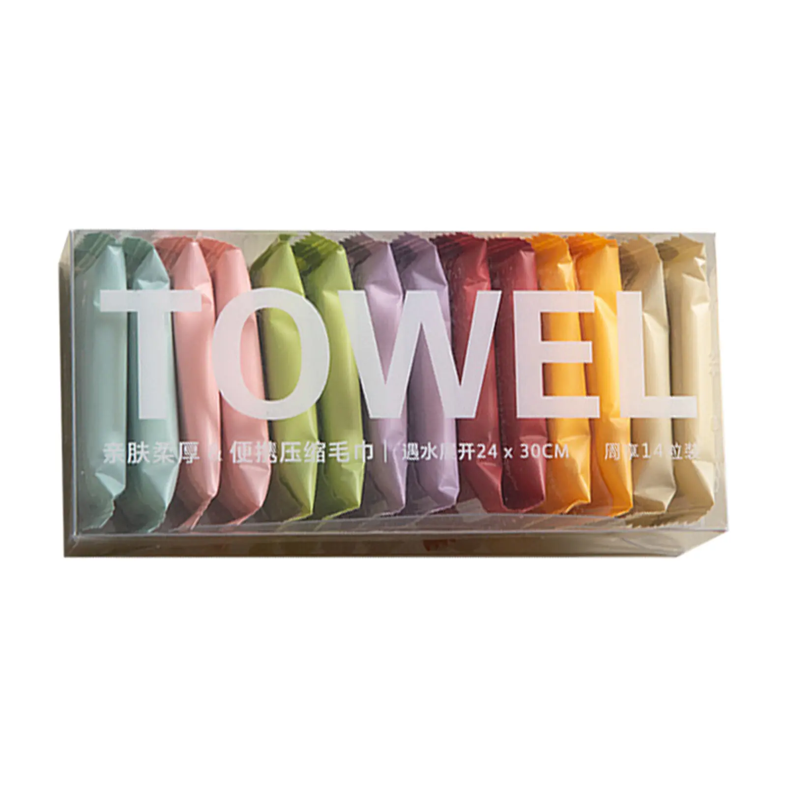 14pcs/box Disposable Disposable Compressed Towel Face Towel Washcloth Portable Travel Towel Thickened Compressed Face Cleansing Beauty Square Towel