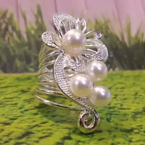 Bros kerudung / ring kerudung logo / ring kerudung mutiara Emas Emas Jilbab logam multiwarna Muslim