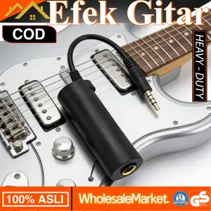 1PCS Konverter Antarmuka Audio 3,5mm Adaptor Konverter Antarmuka Gitar untuk iPhone/iPad/iPod Kabel Tuner Gitar Aksesori Campuran Suara