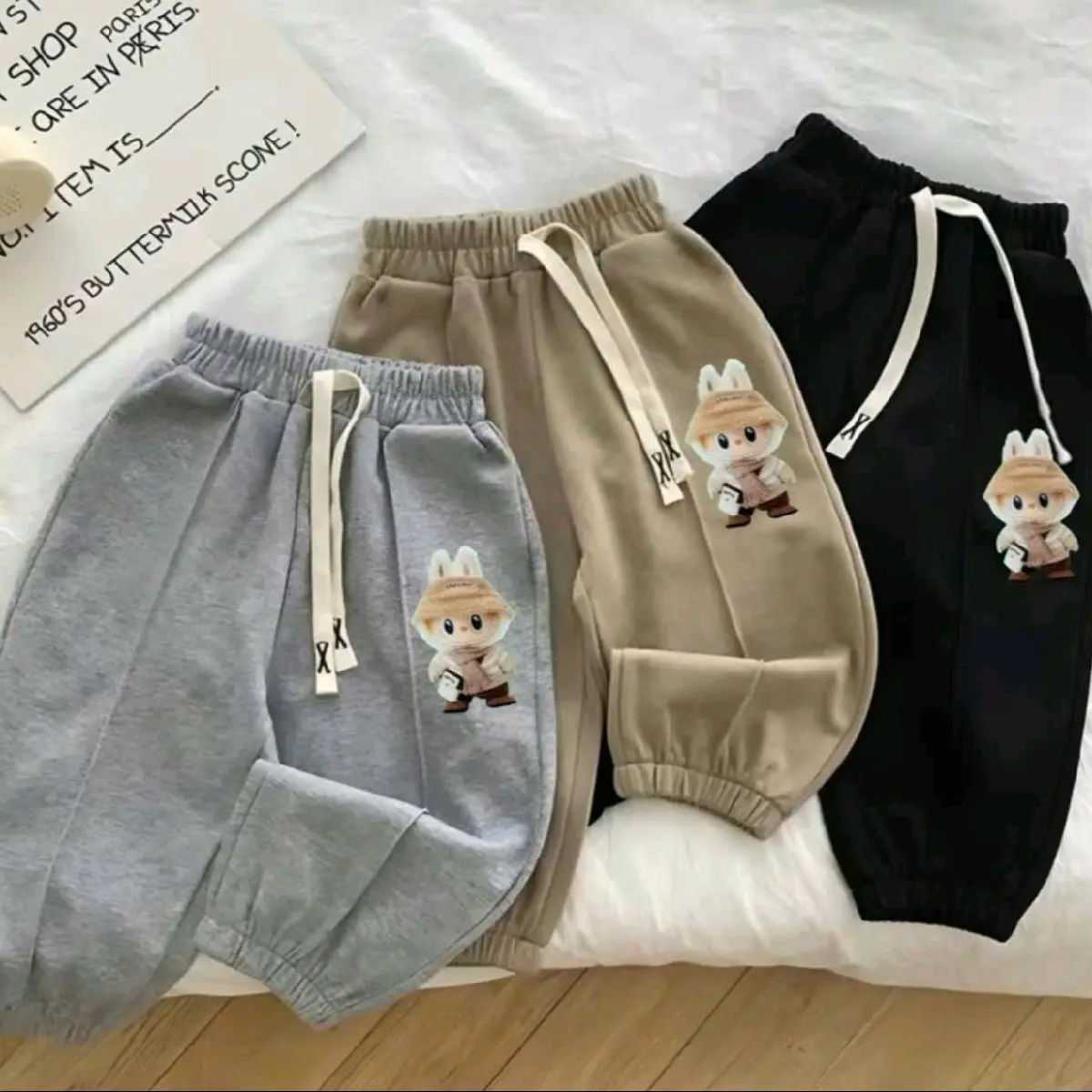 combo 5 quần LABUBU bé trai ,bé gái.Châtd nỉ dầy mịn