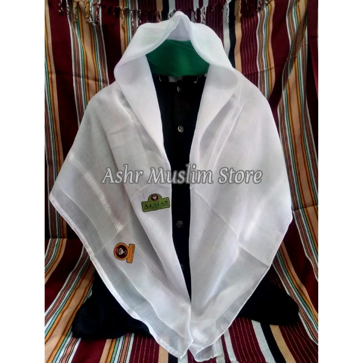 Sorban Almas Arafat Putih Polos / Gutroh Termurah / Sorban Habib Luthfi