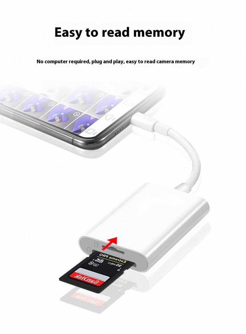 Product Introduction of SL for iPhone Apple phone card reader TF/SD card camera Android typec universal U disk OTG adapter 5