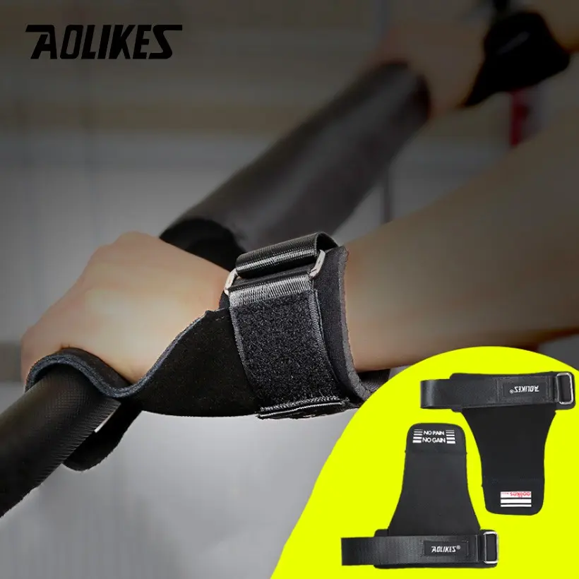 Găng Tay  Bao Tay  Tập GYM, Dây kéo lưng Lifting Straps đa năng hỗ trợ tập Gym, Deadlift, lên xà Aolikes Chống Trơn