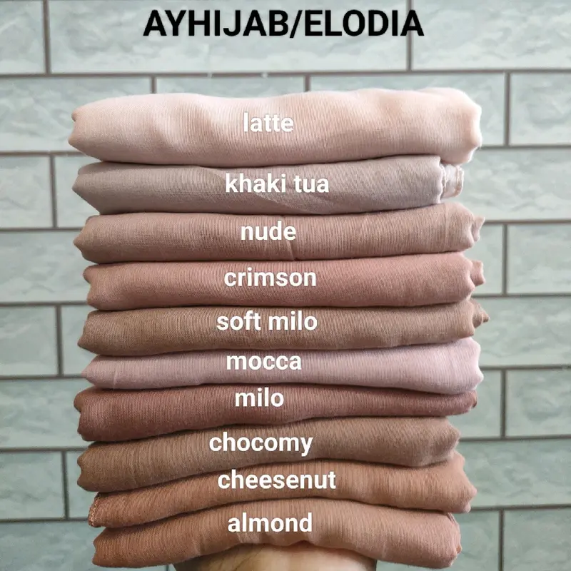 20 pcs 1 kodi paris jadul paket usaha Jilbab Lembut Segi Empat Katun Muslim Square Coklat Square Coklat Kerudung Voal Semua musim Grey Syari 1