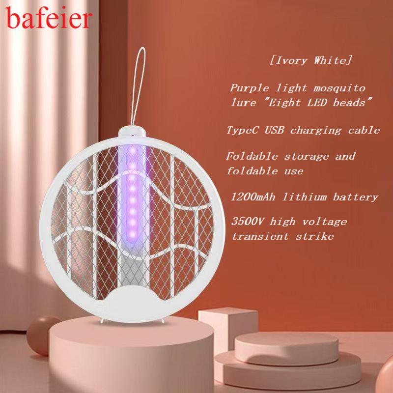 BAFEIER BAFEIER Electric Mosquito Fly Bug Zapper Racket, Foldable Bug Zapper Racket, Portable 3 in 1 Fly Swatter with Base, USB Rechargeable Mosquito Killer for Indoor Home Kitchen 5