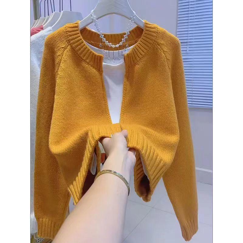 Áo Khoác Cardigan Có Khóa Kéo, Dáng Ngắn Và Dáng Rộng Vừa Vặn, Màu Đỏ Hồng, Phong Cách # u3788 Nữ Women 2