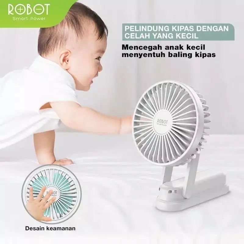 Robot Mini Fan Portable RT-BF11 Kipas Angin Mini Foldable 2000mah Garansi Original Resmi 1