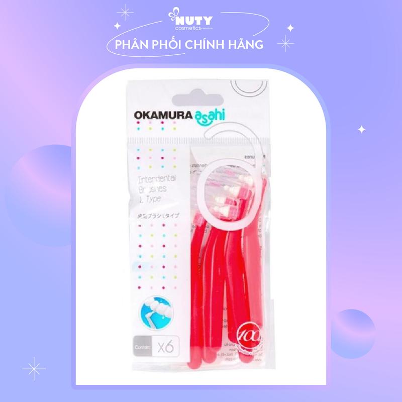 Bàn Chải Kẽ Răng Okamura Chữ L (Túi 6 cái)
