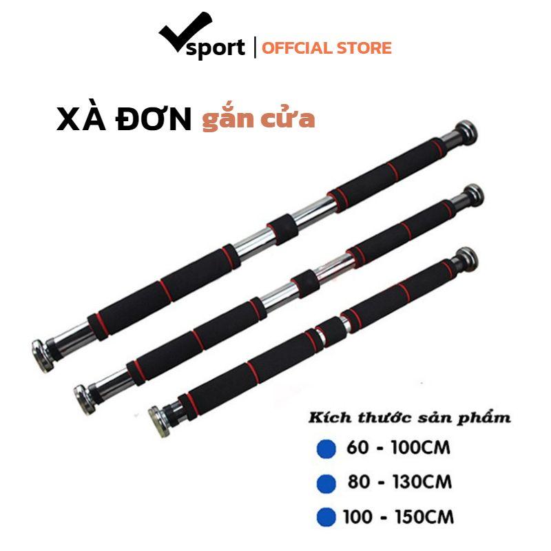 Thanh tập xà đơn treo tường gắn cửa nhiều cỡ từ 62-150cm có thể tùy chỉnh phù hợp tập gym tại nhà