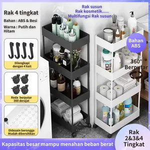 COD KADULA Rak Dapur Serbaguna Rak Bumbu/Rak Susun Kosmetik Rak Estetik Rak Kamar Piring 2 Lapis Hitam Dapat disesuaikan Dapur Rak Piring 2 Lapis
