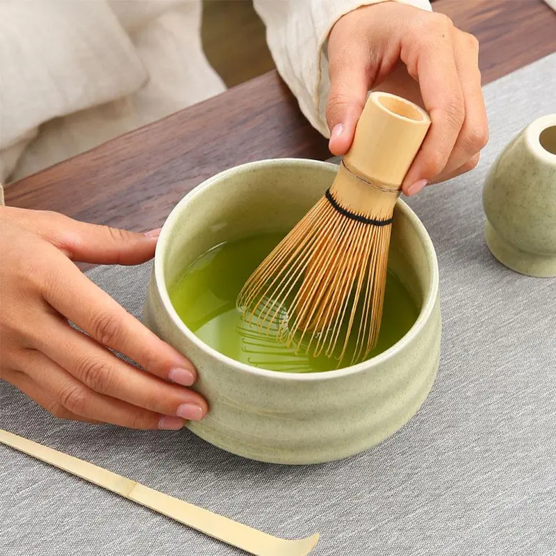 Japanese Style Tea Making Tool Set, 1 Set Including 1 Tea Bowl & 1 Tea Scoop & 1 Tea Whisk & 1 Tea Clip & 1 Tea Spoon, Tea Making Tools for Home Kitchen 5