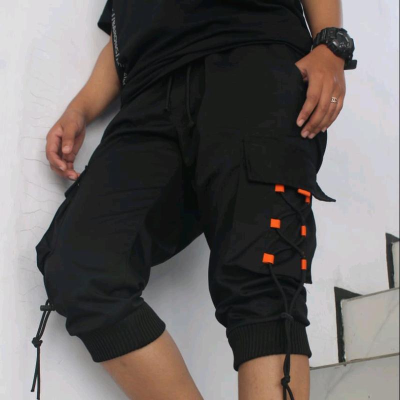 Celana training kain katun 3 4 Uniseks sport model terbaru 3