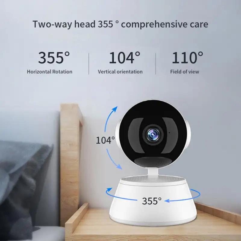 Camera không dây từ xa Wifi, Thiết bị nhà thông minh, Sử dụng trong nhà, Độ phân giải HD, Thích hợp để quan sát chăm sóc trẻ em và chó, V380, Intercom có thể được sử dụng cùng nhau 0
