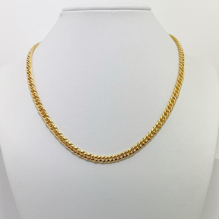 Dây chuyền titan khoen lật, bản 5li, dài 45cm, màu vàng chuẩn 18K, không đen gỉ, bền màu, đeo hằng ngày. Phụ kiện thời trang.