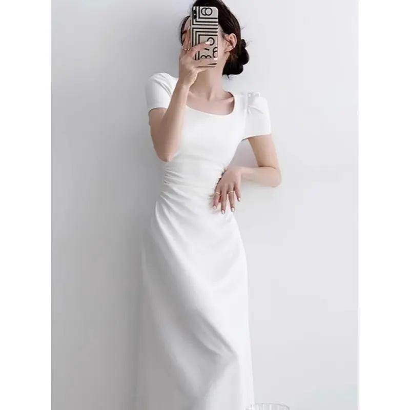 green emerald velvet dress Elegant High Neck Midi Silk White Dress  HAREM's Brides