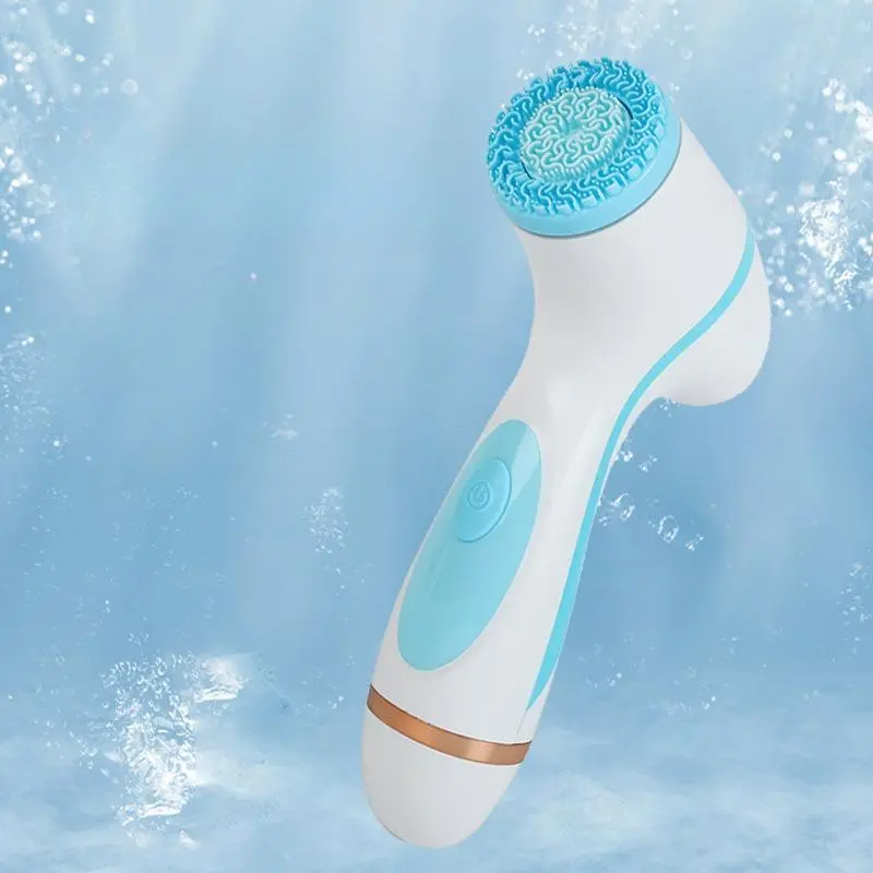 3 in 1 Electric Facial Beauty Instrument, 1 Box Waterproof Rechargeable Face Cleansing Brush with 3 Brush Heads, Facial Skin Care Tool for Women & Men 4