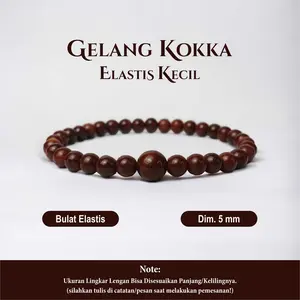 GELANG TASBIH KAYU KOKKA KAUKAH - GELANG KOKKA ORIGINAL TURKI BULAT KECIL ELASTIS KARET
