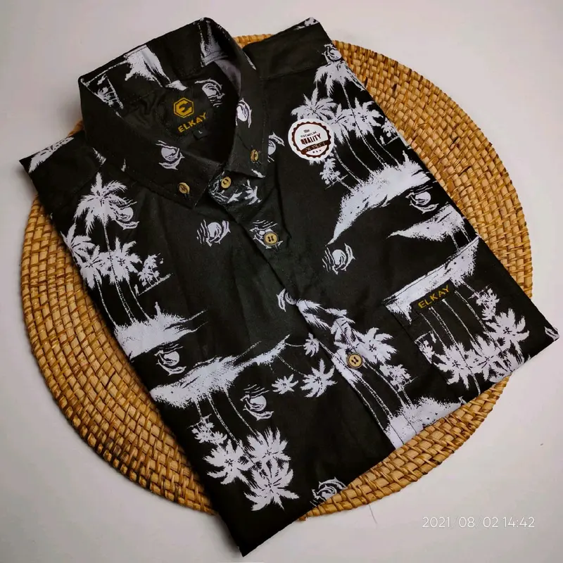 kemeja hawai motif pria lengan pendek print 1
