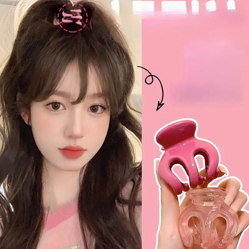 Kẹp Tóc, Màu Pastel Dopamine, Phụ Kiện Tóc, Kẹp Tóc Càng Cua Bí Ngô Dễ Thương, Kẹp Cố Định Tóc Đuôi Ngựa Cao Lớn, Kẹp Tóc Sau Đầu