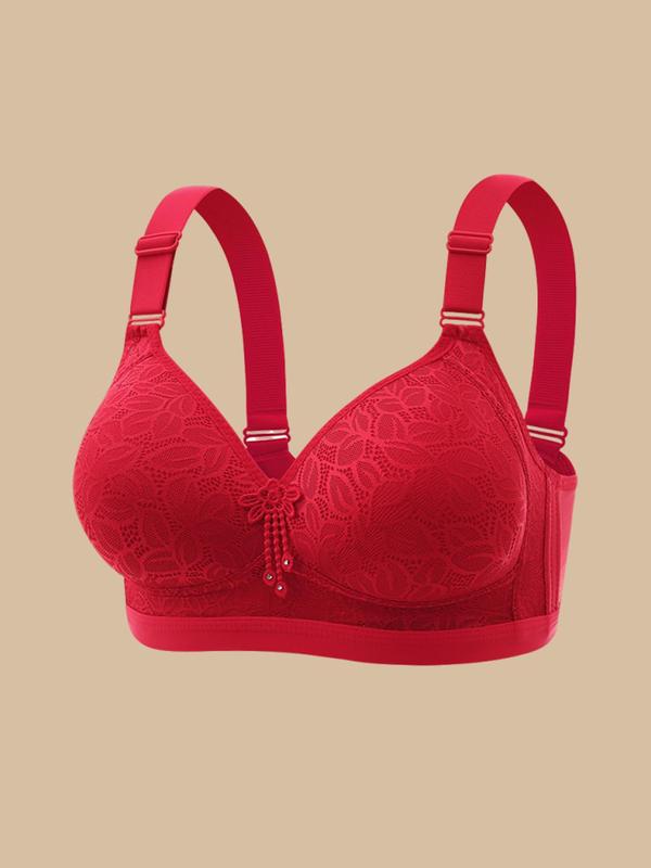 Women's Floral Lace Push Up Bra, Breathable Comfortable Adjustable Strap Bra, Lingerie for All Seasons 6