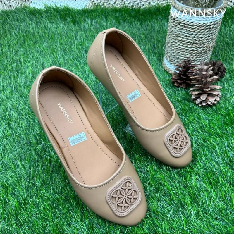 WANNSKY YUK - Sepatu Flat Shoes Wanita || Syifa || Sepatu Flat Shoes Wanita Sepatu Teplek Slip On Wanita Terbaru Sepatu Wanita Kekinian Sepatu Karet Terlaris Tanpa Hak 5