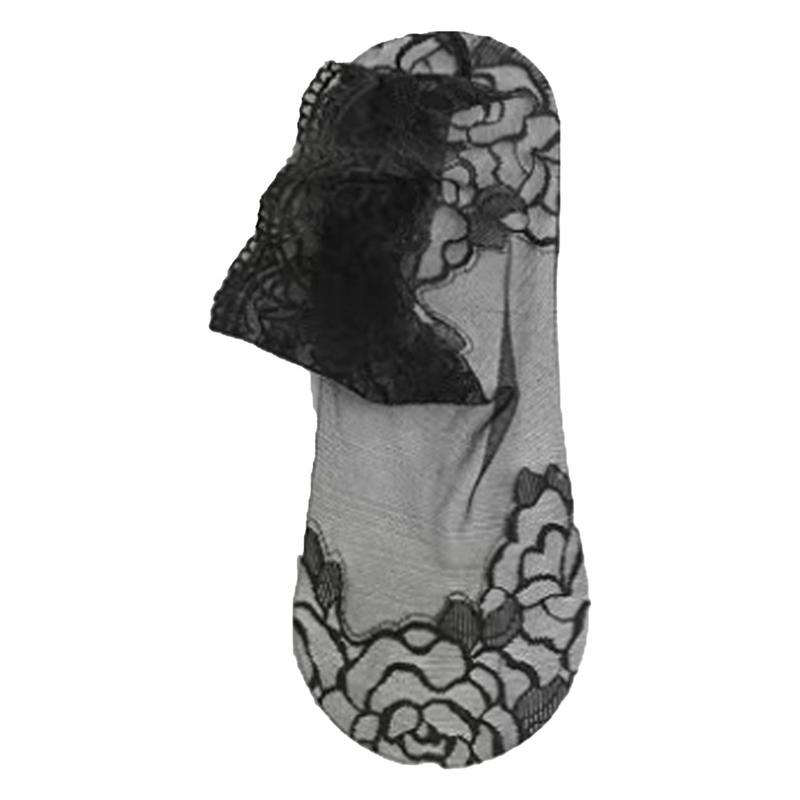 Product Introduction of Fabric Bottom Lace Flower Socks Lightweight Seamless Hidden Short Ankle Socks Women's Socks 19