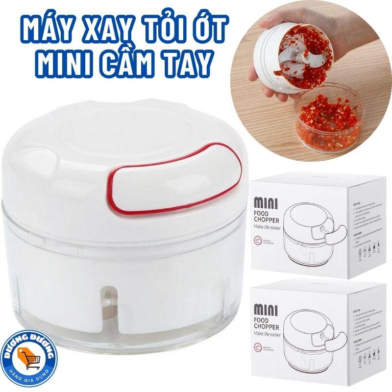 MÁY XAY TỎI ỚT KÉO TAY MINI - Máy Xay Hành Tỏi Mini Dây Rút,Có Thể Xay Rau Củ Và Thịt Hiệu Quả Tiện Lợi, Dụng Cụ Nhà Bếp nhựa bền