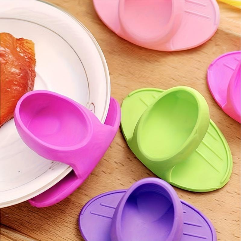 Product Introduction of Random Color Silicone Pot Handle Cover, 6 Counts/set Heat Resistant Pot Handle Holder, Kitchen Gadgets for Oven & Microwave 0