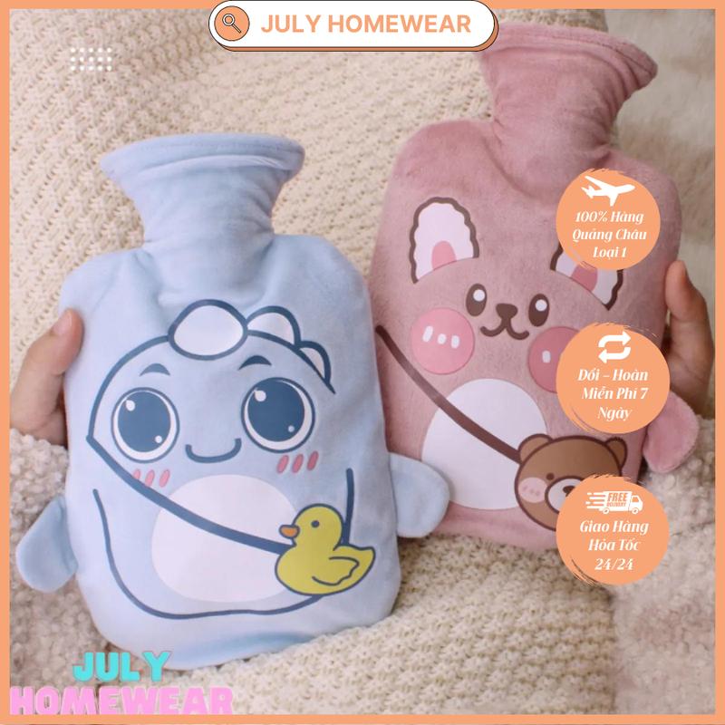 Túi sưởi ấm giữ nhiệt đa năng , chườm đau bụng kinh nguyệt chườm nóng lạnh quà tặng bạn nữ JULY HOMEWEAR Đựng Nước