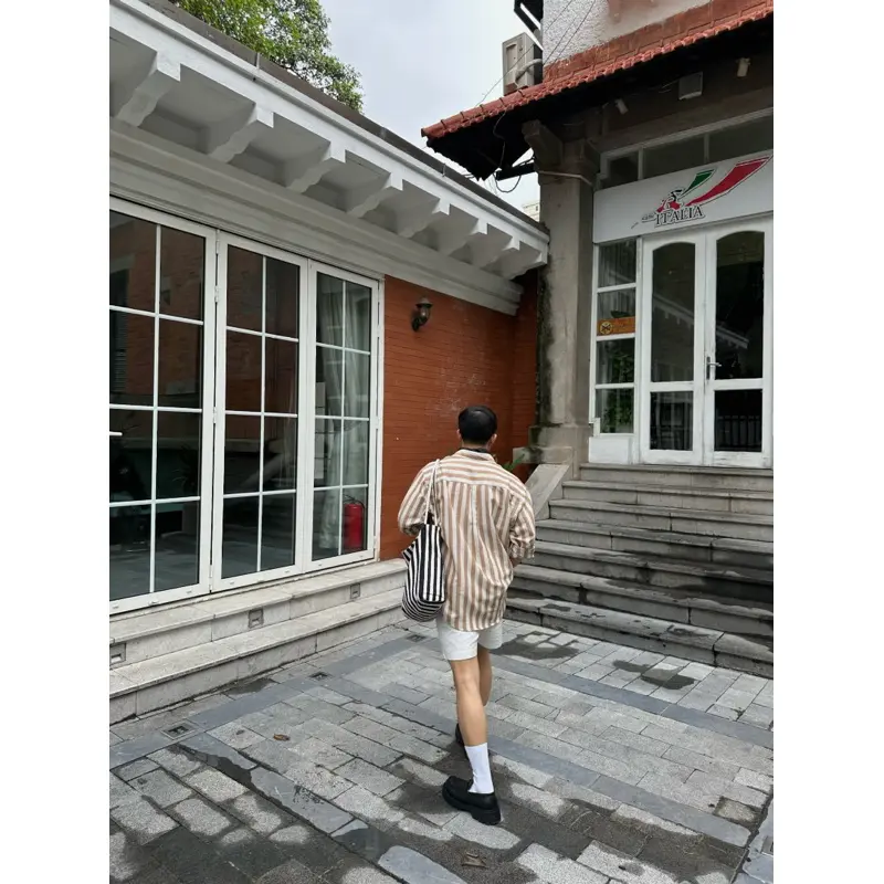 Áo Sơ Mi Form Rộng, Áo Sơ Mi Oversize Vải Linen Cao Cấp HALLEY A14 7