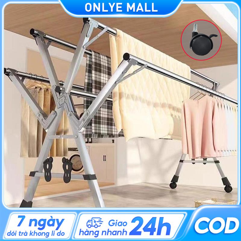 ON-Giá phơi quần áo bằng thép không gỉ Sampayan có thể gập lại Giá phơi quần áo trong nhà ngoài trời Sampayan Giá sấy kính thiên văn, móc treo tường cho nữ silicon,nước giặt quần áo móc treo quần áo xịt thơm quần áo