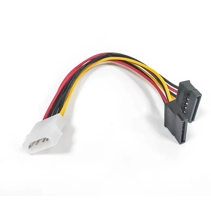 Dây cáp nguồn Molex ATA IDE 4Pin sang 2 SATA 15Pin cho ổ cứng SSD HDD DVD máy tính PC