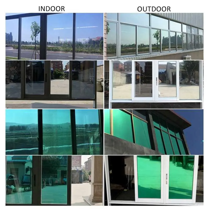 Filem Privasi, Pelekat Reflektif Satu Hala, untuk Tingkap, Blok Matahari, Perlindungan UV, Tint Kaca, untuk Kawalan Haba Pintu