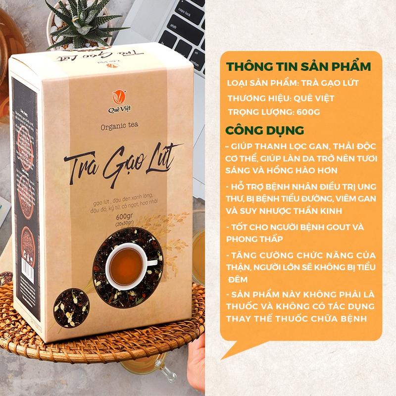 Trà Gạo Lứt + Trà Hoa Cúc  thanh lọc gan, giải độc cơ thể. Nước Trà Tea 6