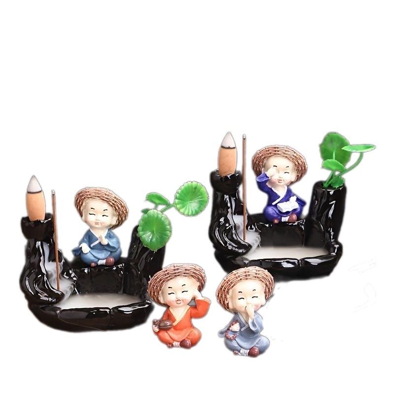 Combo Thác Trầm Hương Chú Tiểu 4 Không + Hộp Nụ Xông Nhà - Phong Thuỷ ( có kèm lá)