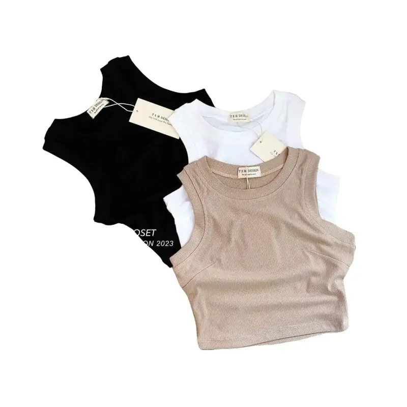 Áo ba lỗ chất tăm lạnh cho nữ, mát nhẹ Top Women 4