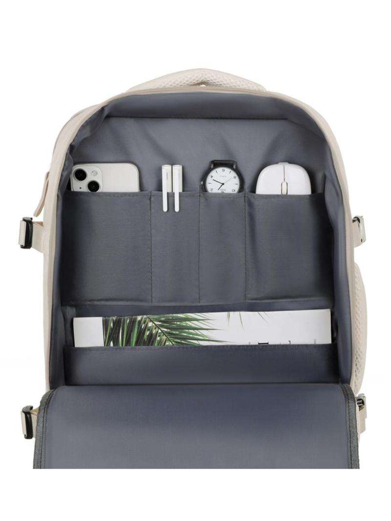 Product Introduction of Minimalist Solid Color Laptop Backpack, Large Capacity USB Charging Backpack, Durable Backpack for Daily Use & Travel 6