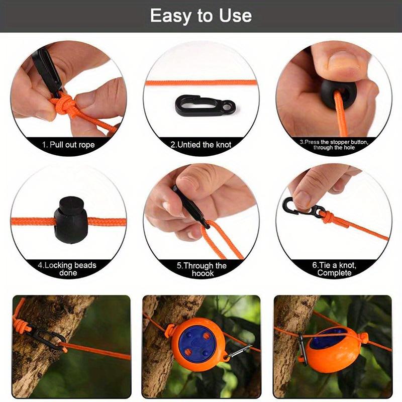 Product Introduction of Portable Clothes Drying Line for Camping and Travel - Lightweight and Compact with 12 Clothespins Included Anti slip clothes drying rack, hotel indoor retractable non perforated clothes drying rope Accessory Laundry 6
