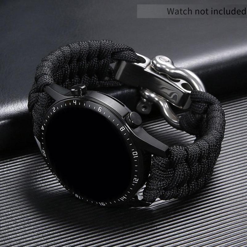 Hand-woven Paracord Nylon Rope Watch Band (Band Only), Watch Band for Samsung Galaxy Watch 3 4 5 6, Watch Band for Huawei Watch GT 4 2 3 46mm 0