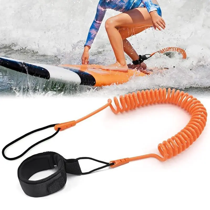 10 feet Sup traction surf rope with legs stand-up paddle board traction rope wrapped paddle board ankle strap TPU surf safety