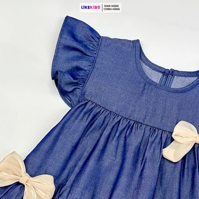Đầm váy hè bandet cho bé gái họa tiết NƠ LikeKids MH2 L91 6