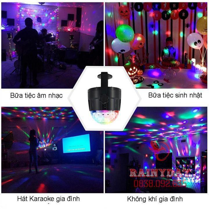 Đèn Led Xoay Trang Trí 7 Màu Cảm Ứng Xoay Theo Nhạc Có remote 4