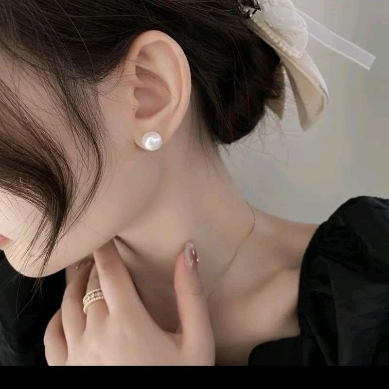Bông tai nụ ngọc  trai size 9-10li ( loại xà cừ đẹp) 0