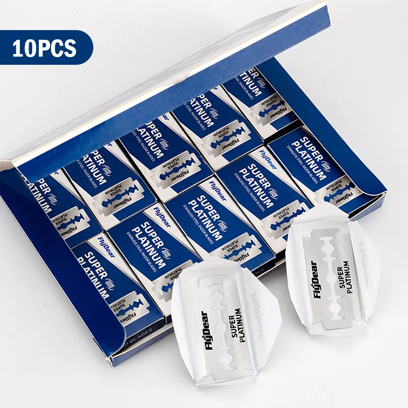 10 Pcs Stainless Steel Shaver s Men Double Edge Razor Sharp Thin