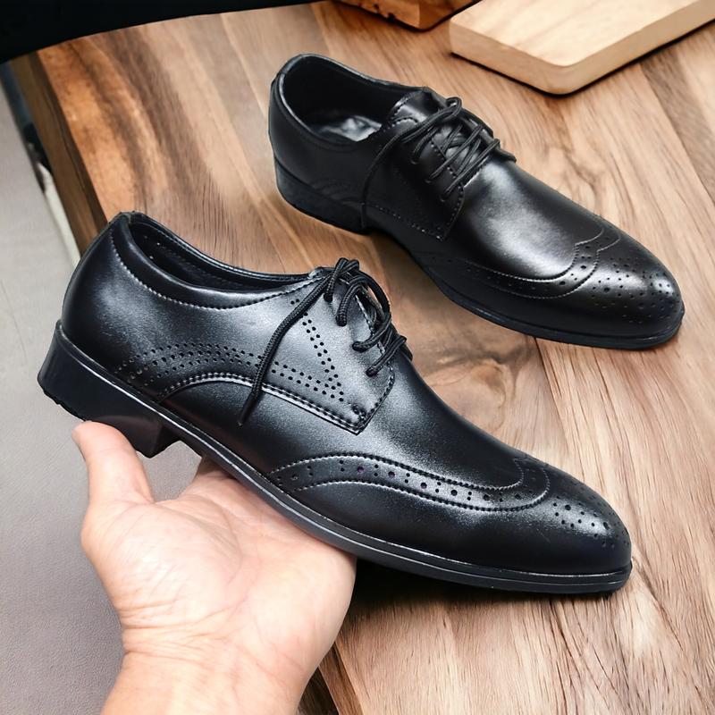 Giày tây công sở nam cột dây kiểu ý size từ 38 đến 43 Cao Su