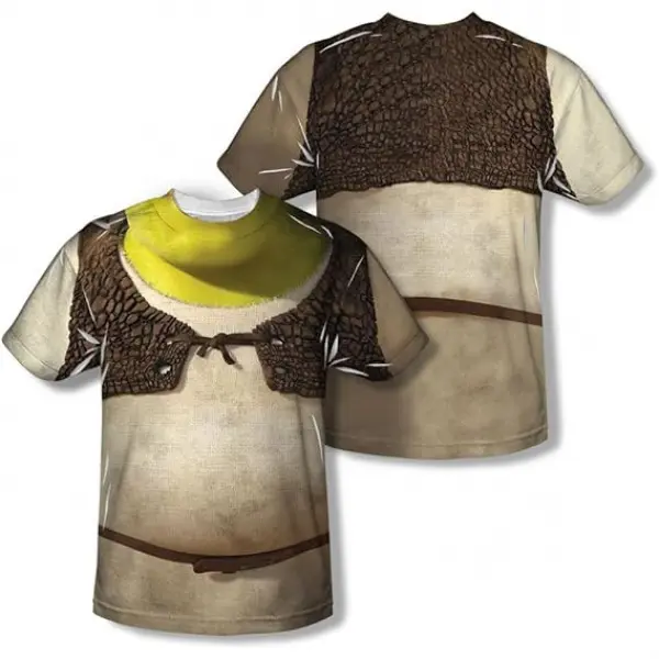 Áo Thun In Hình Toàn Bộ, Sản Phẩm Mới Mùa Hè, Dành Cho Nam Giới, Phong Cách Gotham Shrek, Áo Phông Đường Phố