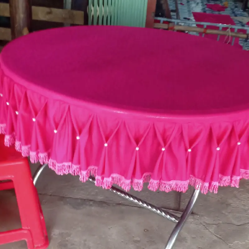 khăn trải bàn tròn 0